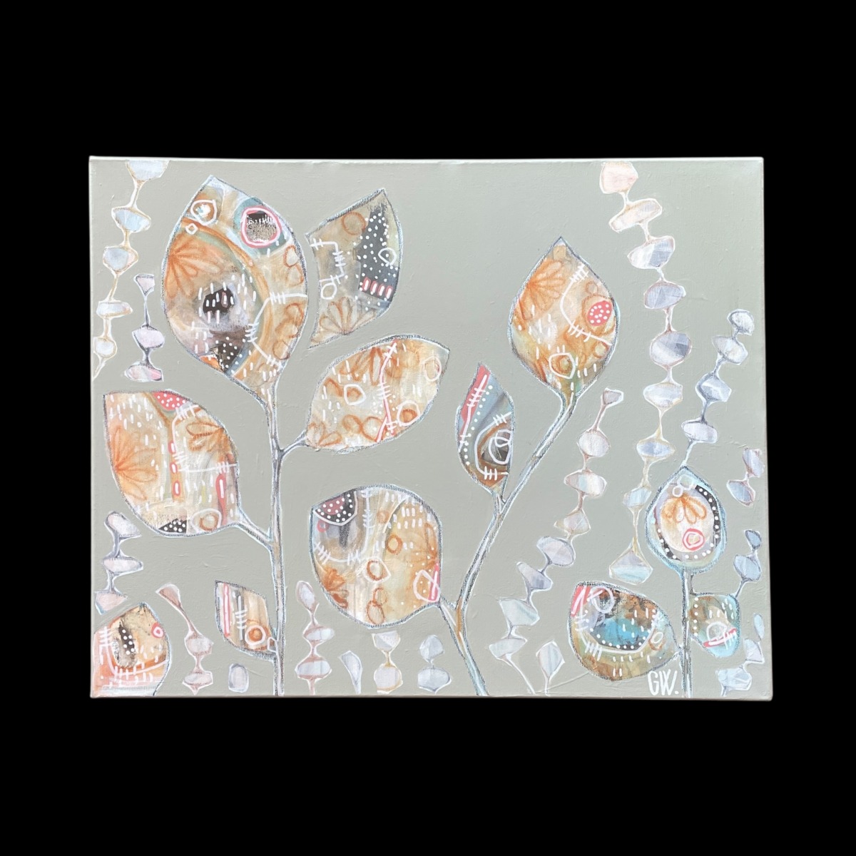 "FOREST FRAGMENTS #2" ~ Original Mixed Media Painting by Gaye Wright