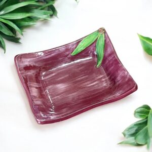 "RED WINE WITH GUM LEAVES" ~ Hand Built Pottery by Debbie Grant