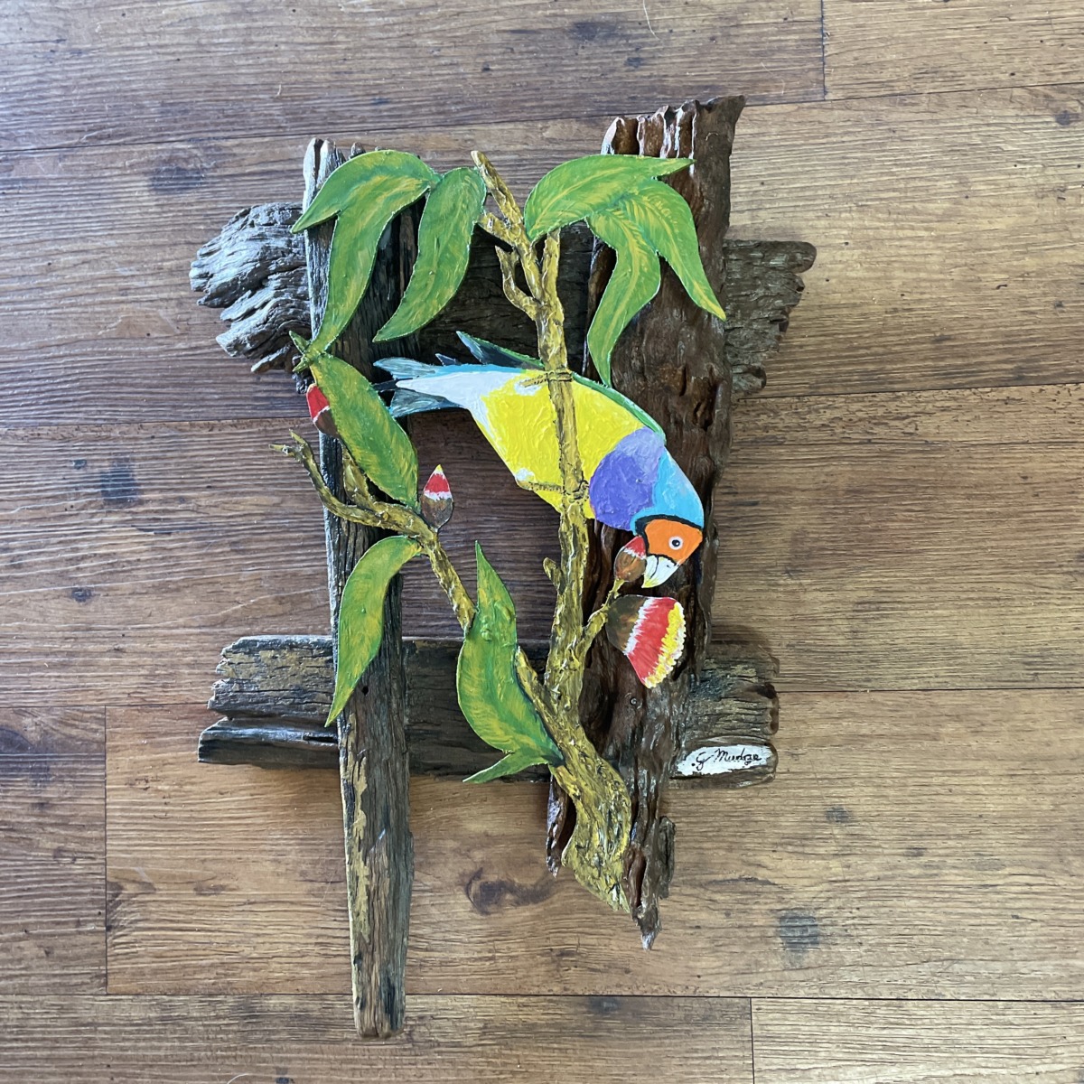 "GOULDIAN FINCH" ~ Original Acrylic Painting by Garry Mudge - Image 3