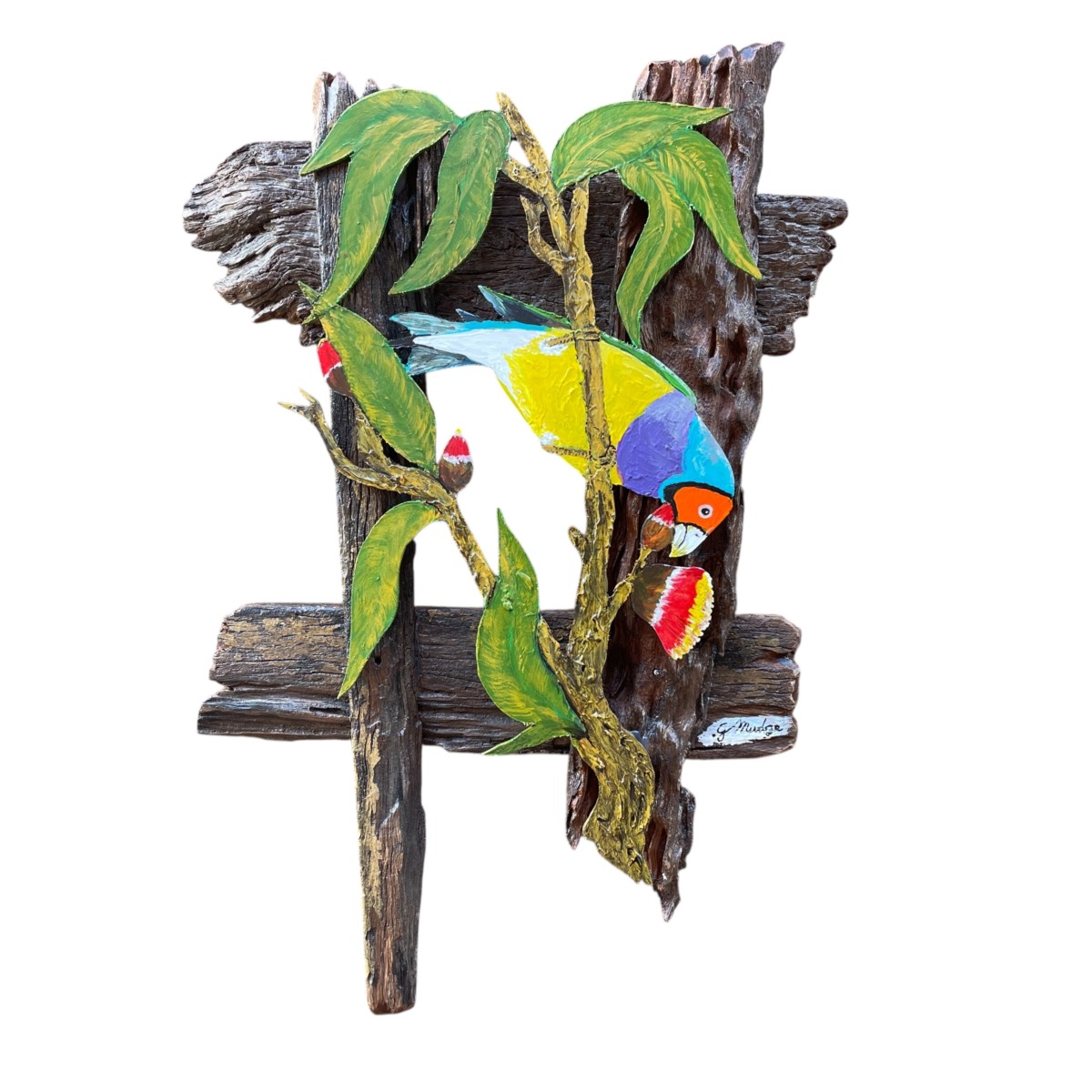 "GOULDIAN FINCH" ~ Original Acrylic Painting by Garry Mudge - Image 2