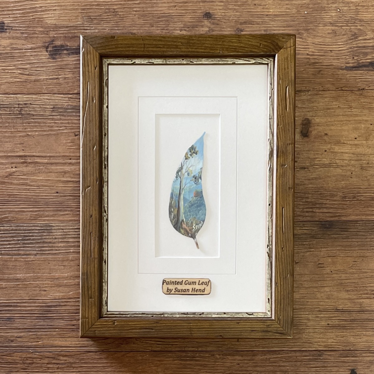 "BLUE MOUNTAINS" ~ Original Oil Painting on Gum Leaf by Sue Hend-Russell - Image 6