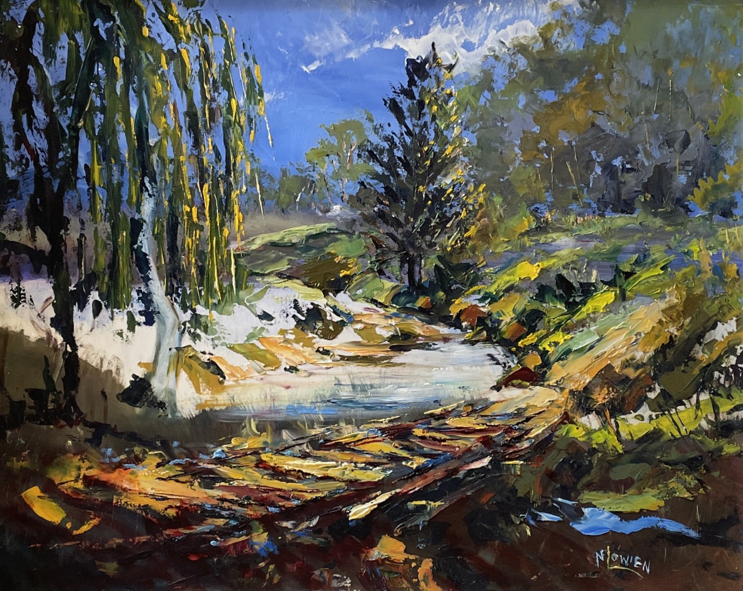 "SANDY CROSSING" ~ Original Oil Painting by Noela Lowien - Image 4