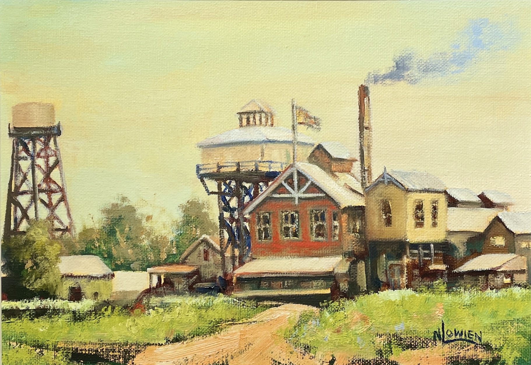 "FACTORY DAYS" ~ Original Oil Painting by Noela Lowien - Image 4