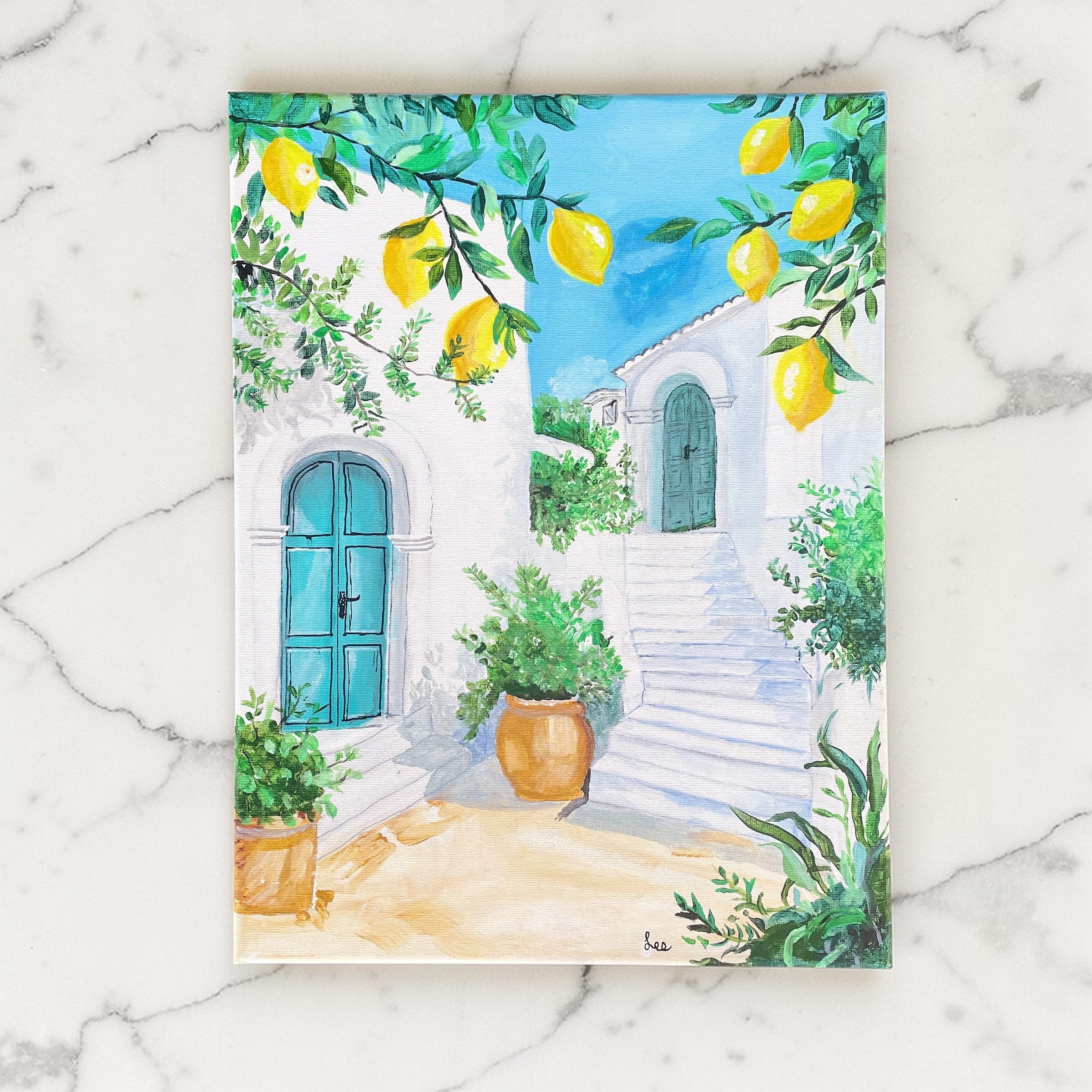 "MEDITERRANEAN MAGIC" ~ Original Acrylic Painting by Lee Stewart - Image 3