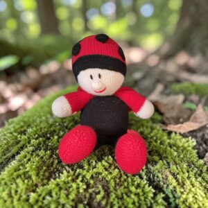 "LUCY LADYBIRD" ~ Hand Knitted Soft Toy by Lee Stewart