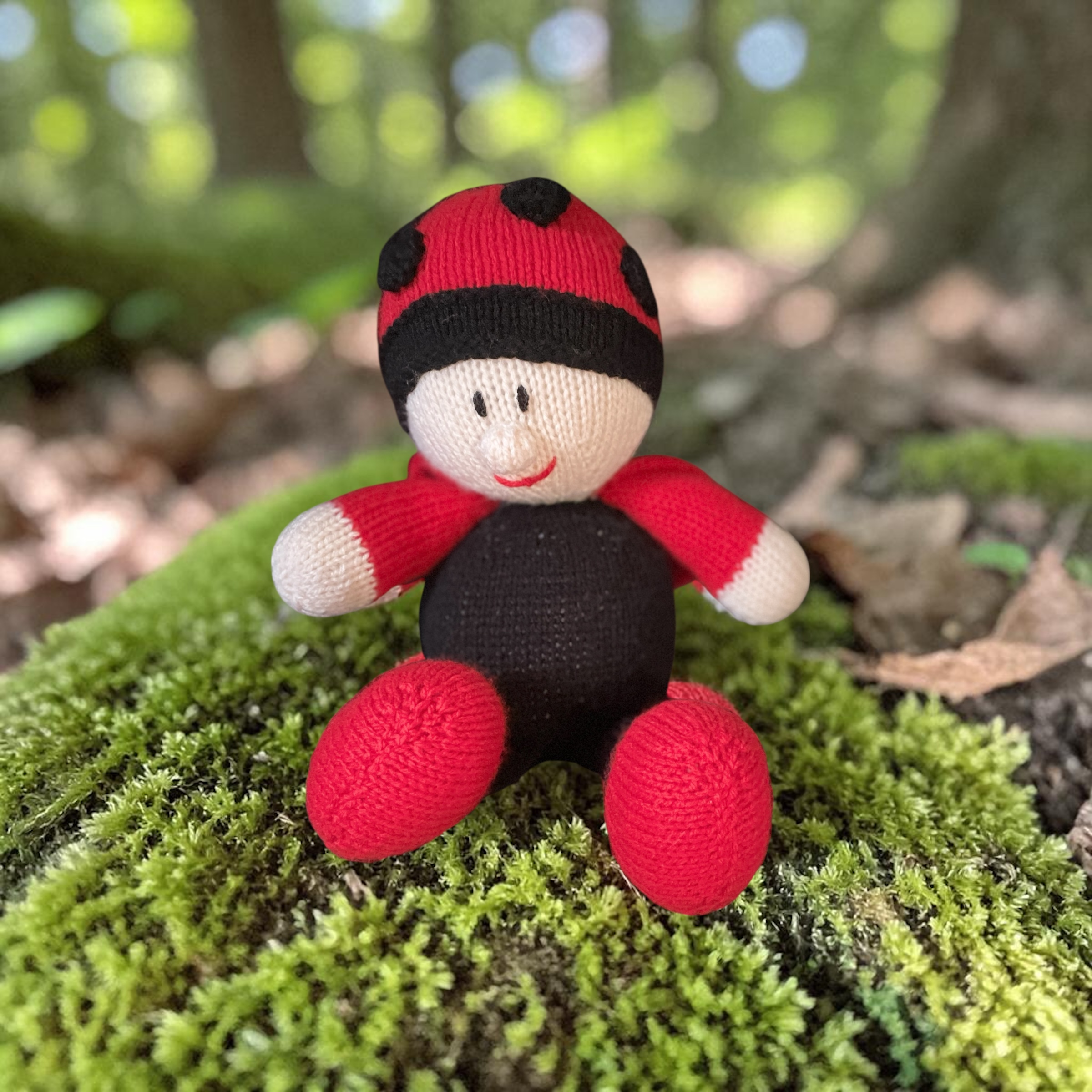 "LUCY LADYBIRD" ~ Hand Knitted Soft Toy by Lee Stewart