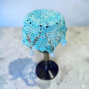 Hand Crocheted Wine Glass Cover - in a choice of 3 Colours