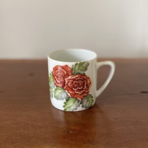 "SMALL CHINA MUG" ~ Hand Painted with Roses by Carol Blacklock