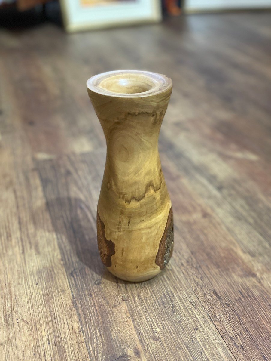 Solid Hand Turned Vase in Camphor Laurel - Image 5