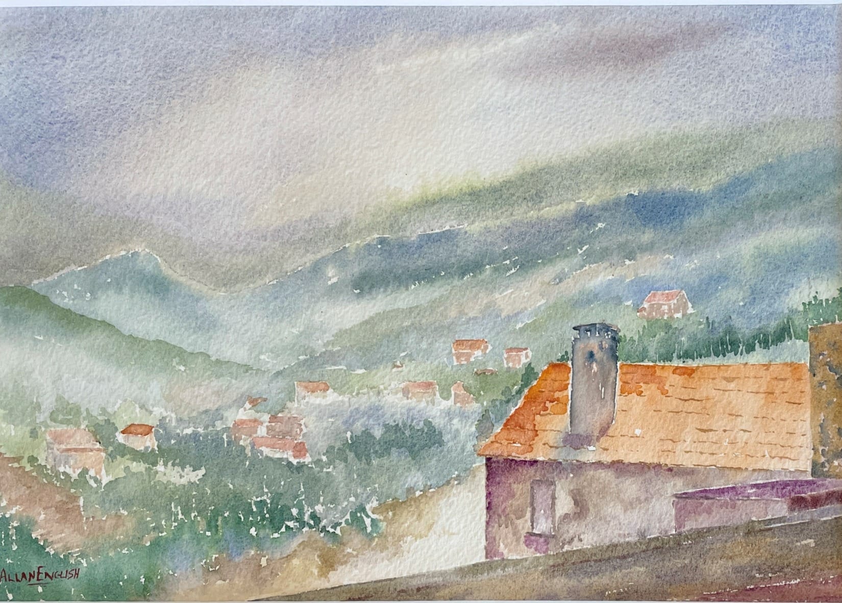 "SOITO - PORTUGAL" ~ Original Watercolour Painting by Allan English
