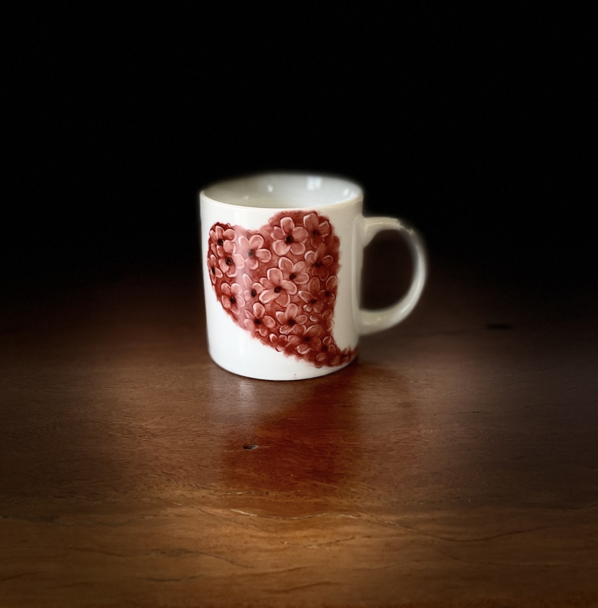 "FORGET-ME-NOTS SMALL CHINA MUG" ~ Hand Painted by Carol Blacklock - Image 2