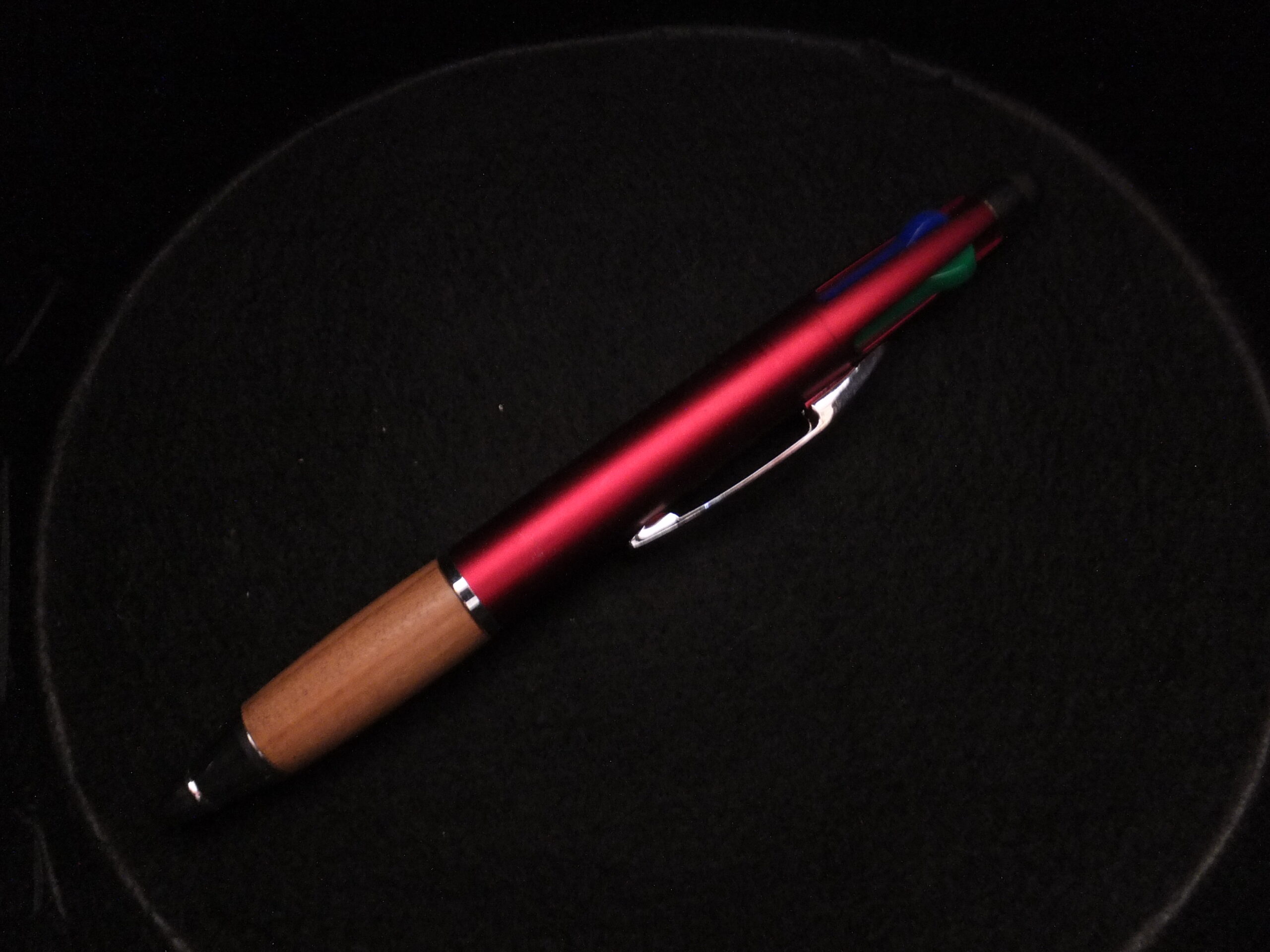 "FOUR COLOUR PEN" ~ Hand Crafted in Olive Timber by Stephen Youngberry - Image 2