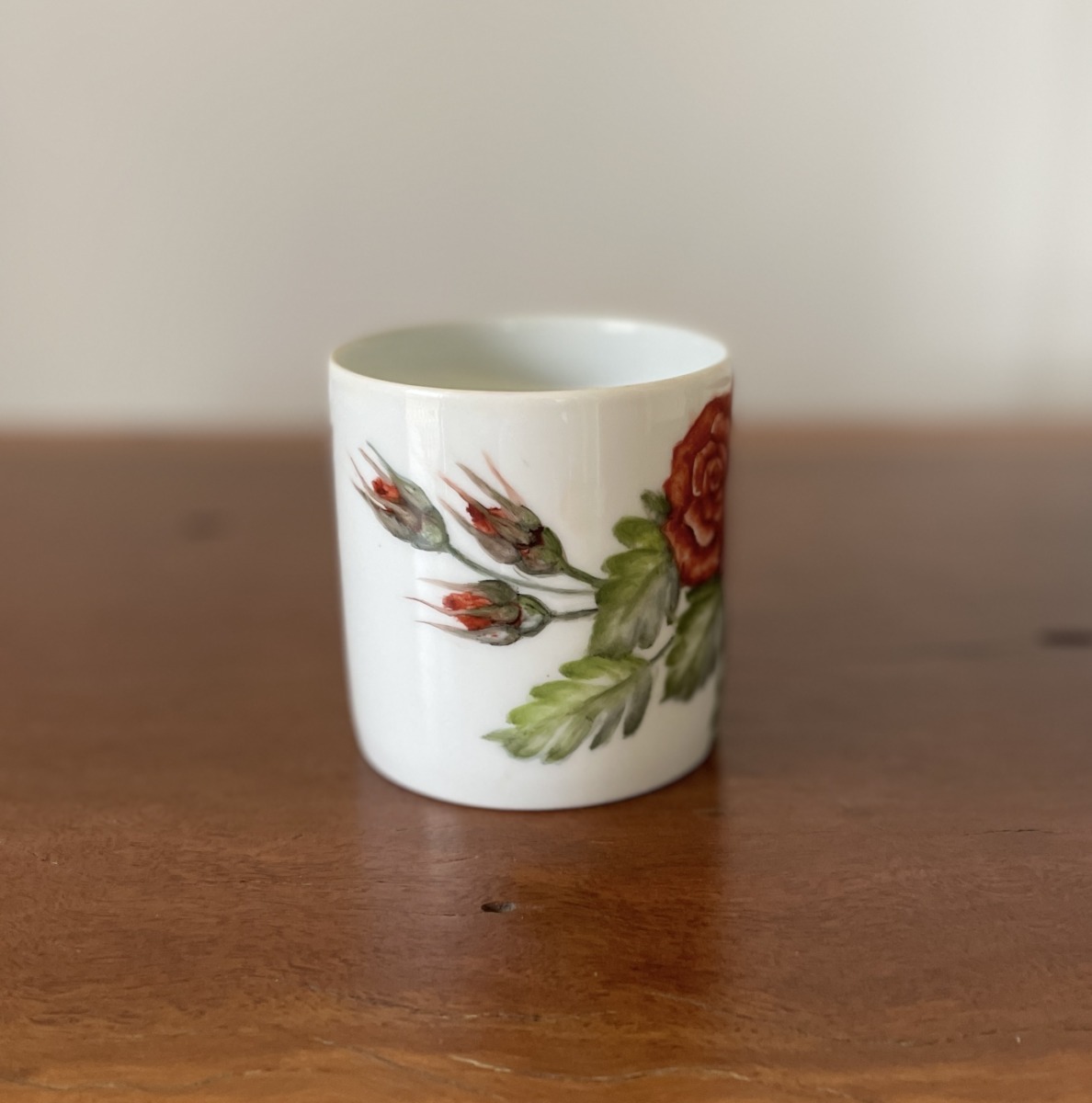 "SMALL CHINA MUG" ~ Hand Painted with Roses by Carol Blacklock - Image 3