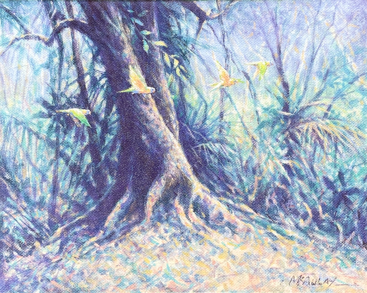 "PALMERSTON LORIKEETS" ~ Original Acrylic Painting by Tom McAulay - Image 2