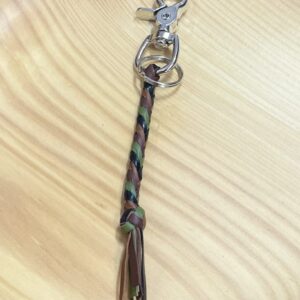 "PLAITED LEATHER KEYRING" ~ in Black, Khaki & Brown by Wanita Stanley