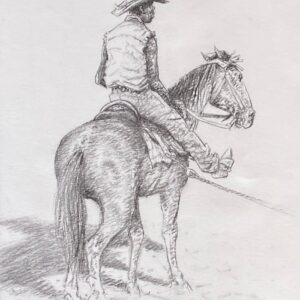 "A WATCHFUL EYE" ~ Original Charcoal Drawing by Tom McAulay