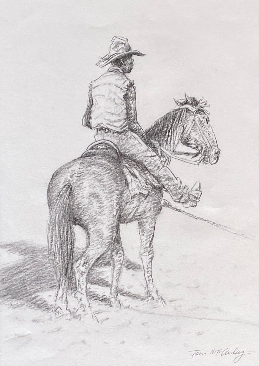 "A WATCHFUL EYE" ~ Original Charcoal Drawing by Tom McAulay
