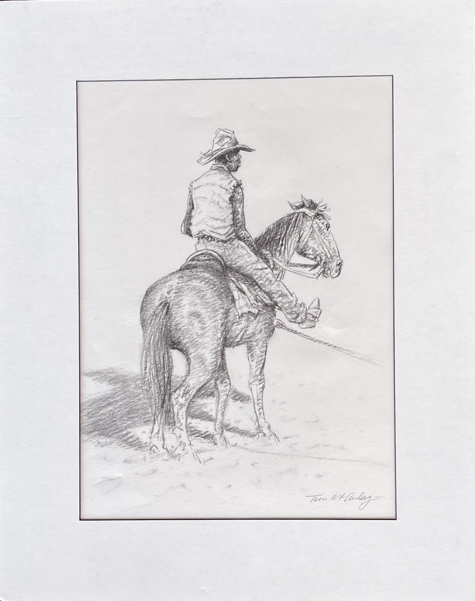 "A WATCHFUL EYE" ~ Original Charcoal Drawing by Tom McAulay - Image 2
