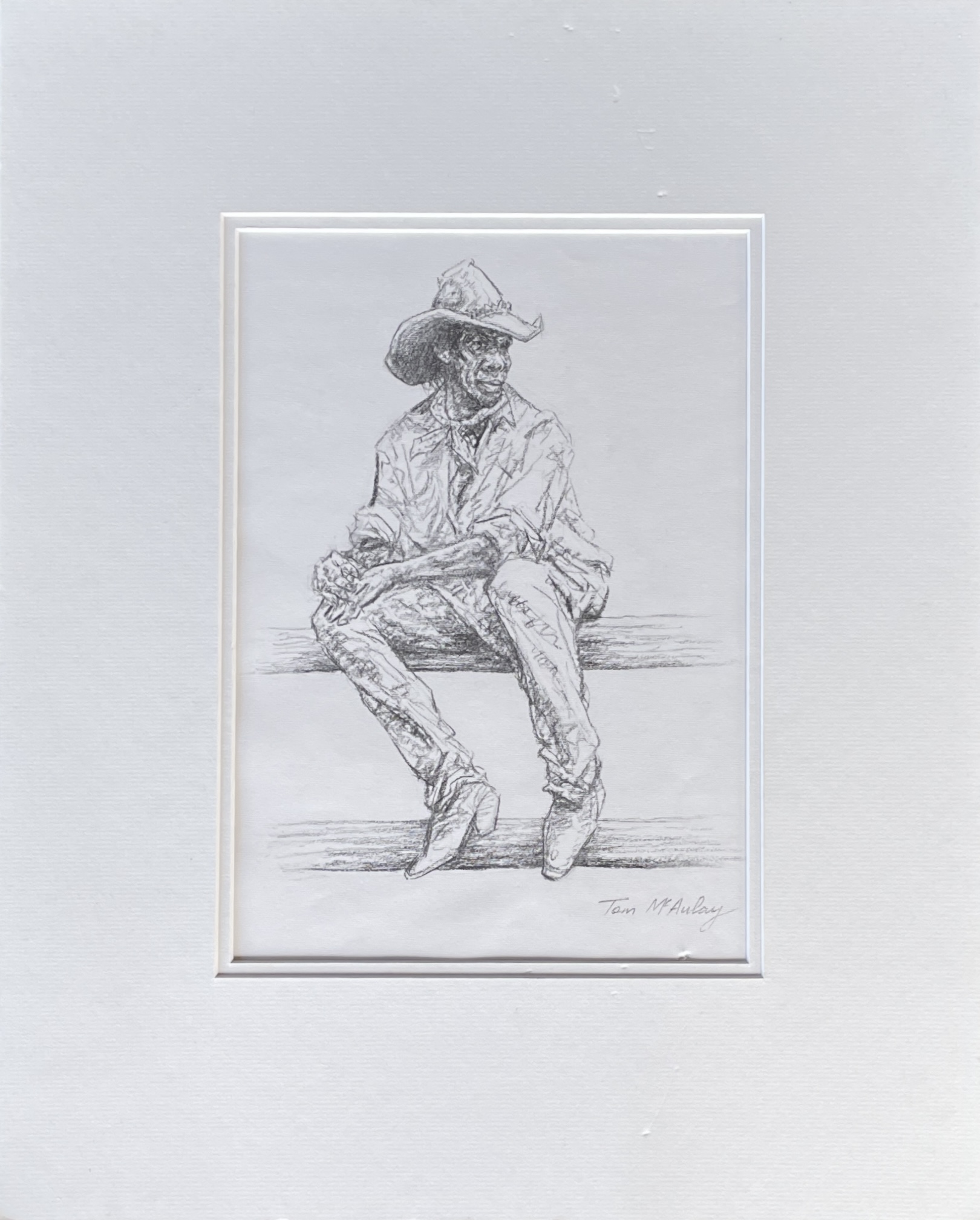 "AT THE YARDS - CAMOOWEAL" ~ Original Charcoal by Tom McAulay