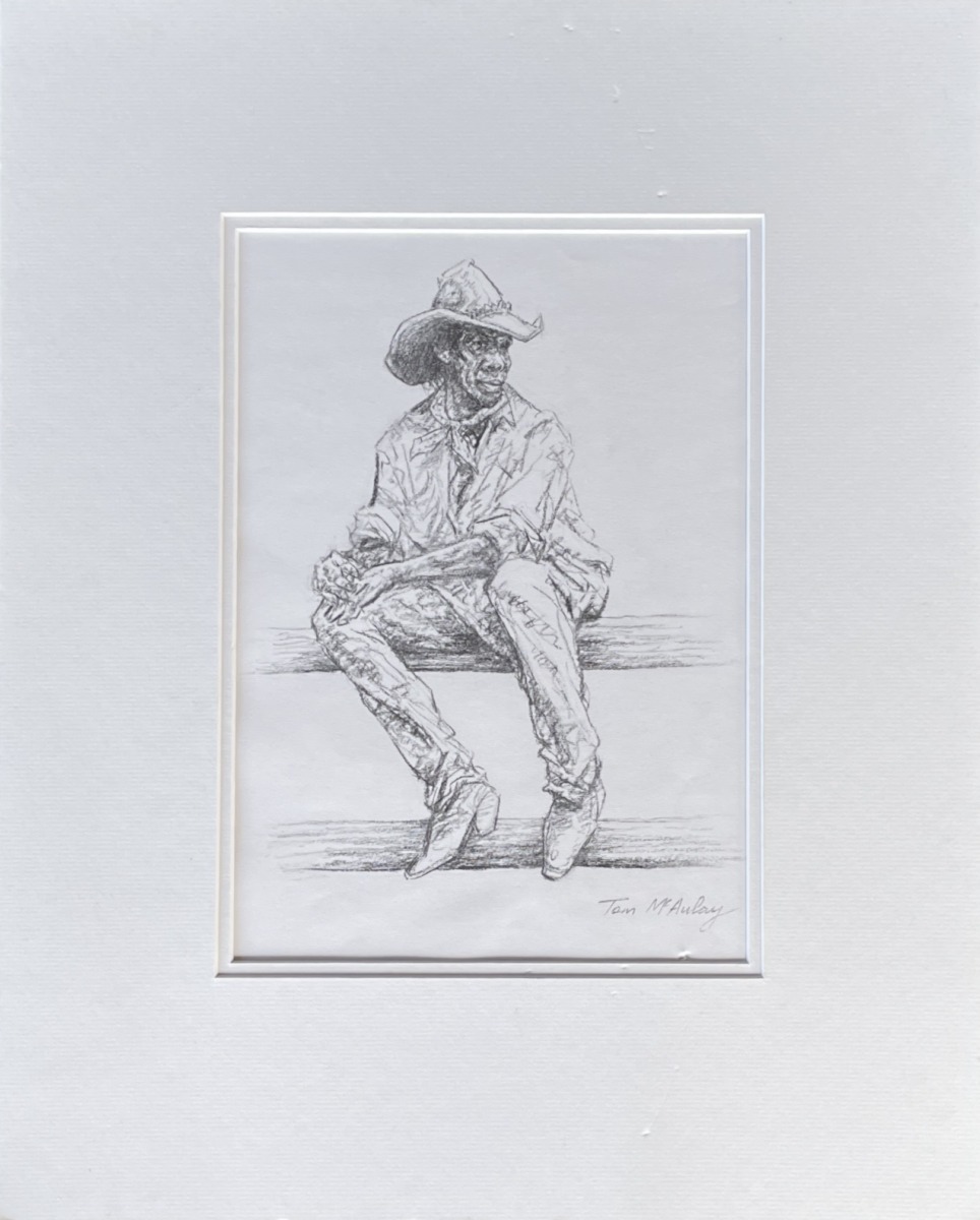 "AT THE YARDS - CAMOOWEAL" ~ Original Charcoal by Tom McAulay - Image 2