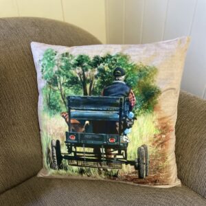 "CUSHION COVER ~ BUSH COMPANIONS" ~ Print of Original Art by Catherine Boreham