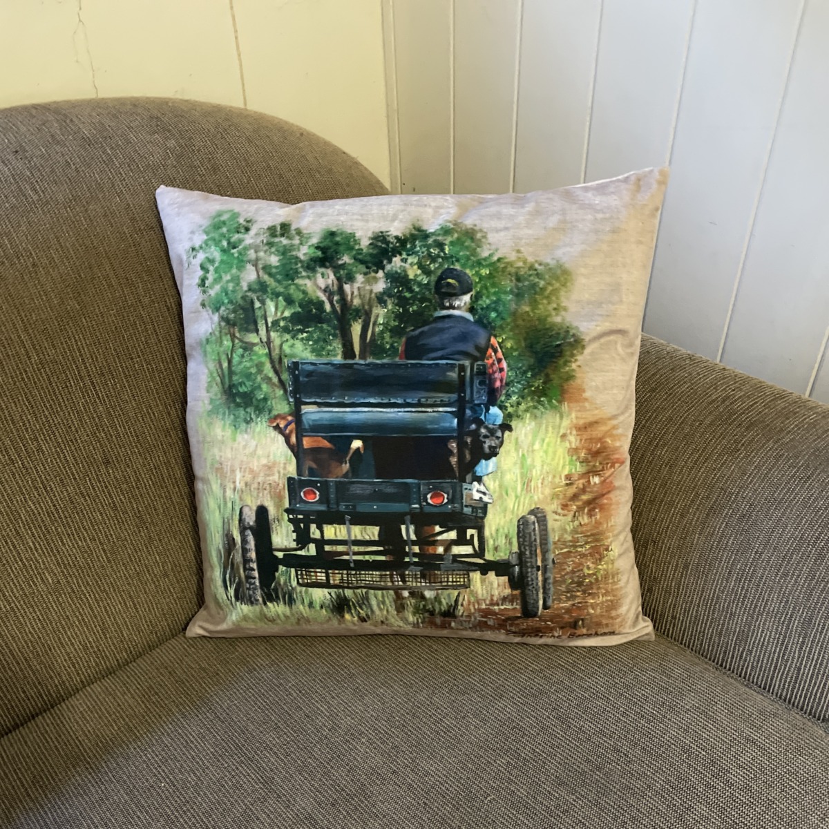 "CUSHION COVER ~ BUSH COMPANIONS" ~ Print of Original Art by Catherine Boreham - Image 4