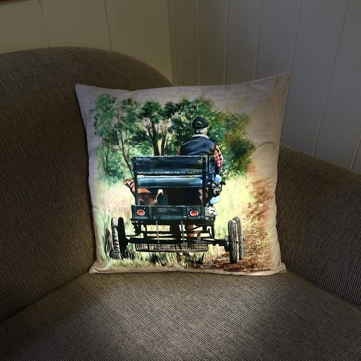 "CUSHION COVER ~ BUSH COMPANIONS" ~ Print of Original Art by Catherine Boreham - Image 2