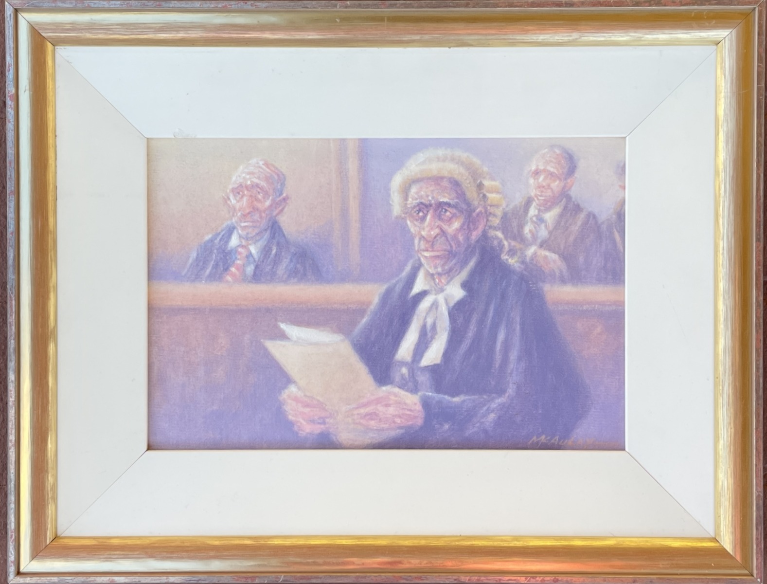 "FOR THE DEFENCE" ~ Original Oil on Board by Tom McAulay - Image 2
