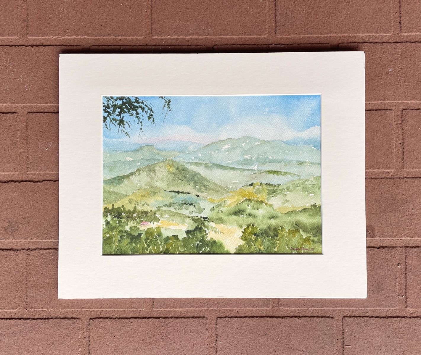 "FROM MALENY VISTA" ~ Original Watercolour Painting by Allan English
