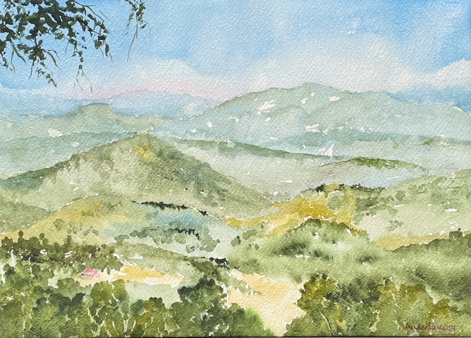 "FROM MALENY VISTA" ~ Original Watercolour Painting by Allan English - Image 2