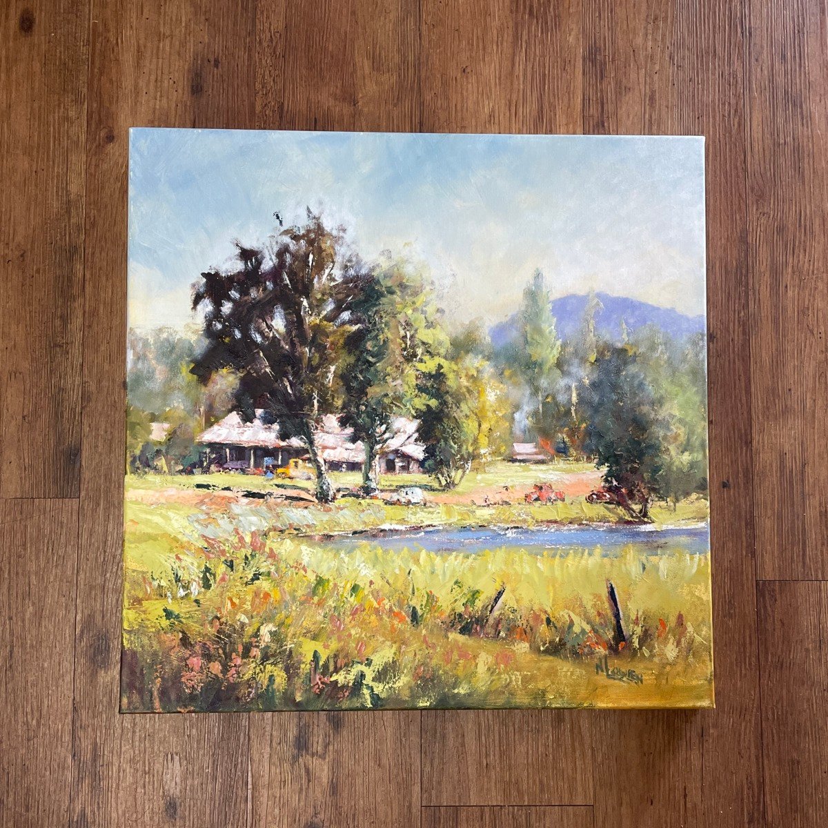 "OLD MILL YARDS" ~ Original Oil Painting by Noela Lowien - Image 4