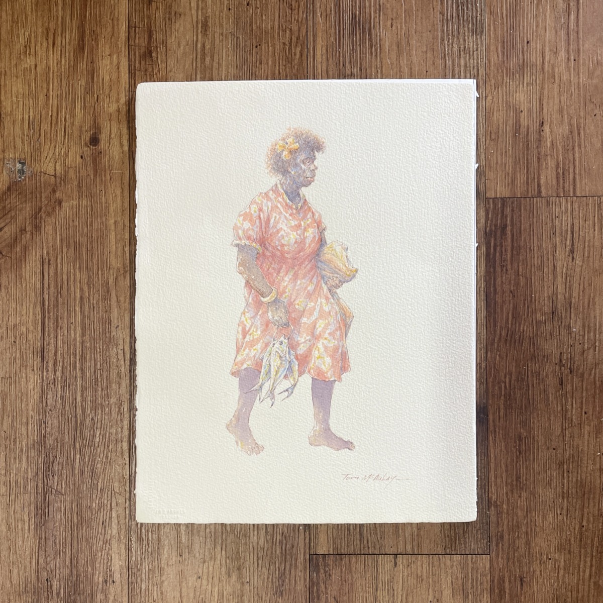 "MORNING CATCH - THURSDAY ISLAND" ~ Original Pen & Wash by Tom McAulay - Image 6