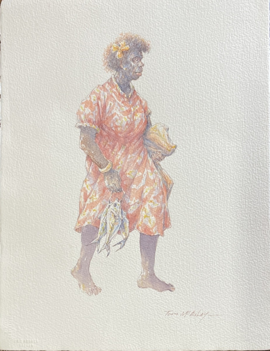 "MORNING CATCH - THURSDAY ISLAND" ~ Original Pen & Wash by Tom McAulay - Image 5