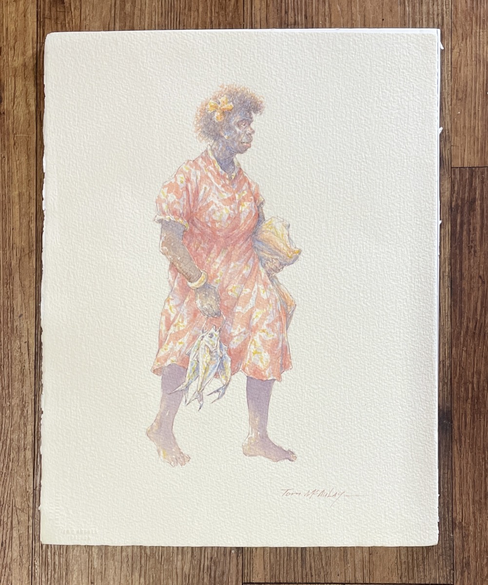 "MORNING CATCH - THURSDAY ISLAND" ~ Original Pen & Wash by Tom McAulay - Image 3
