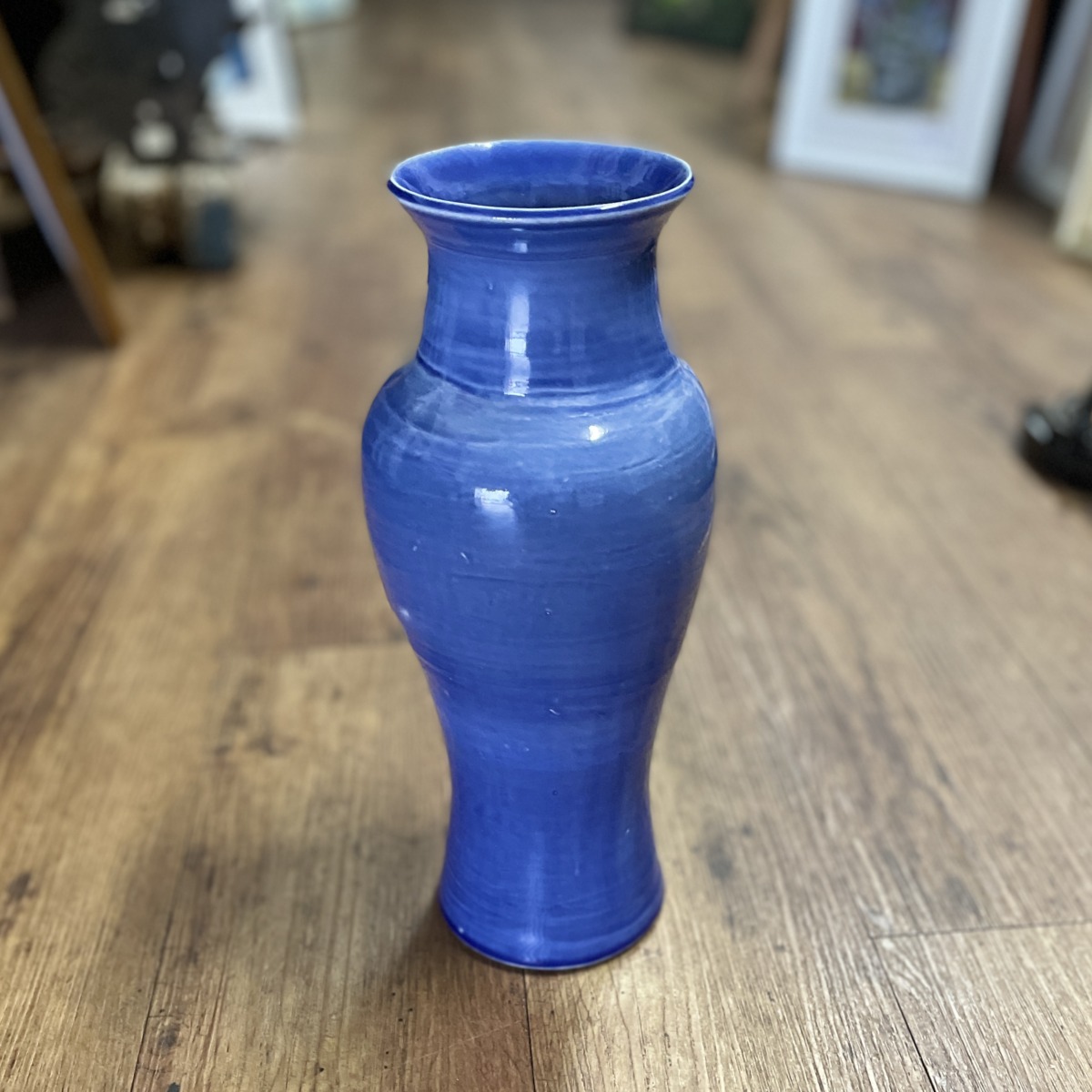 "TALL ROYAL BLUE VASE" ~ Wheel Thrown Pottery by Julie Buckworth - Image 4