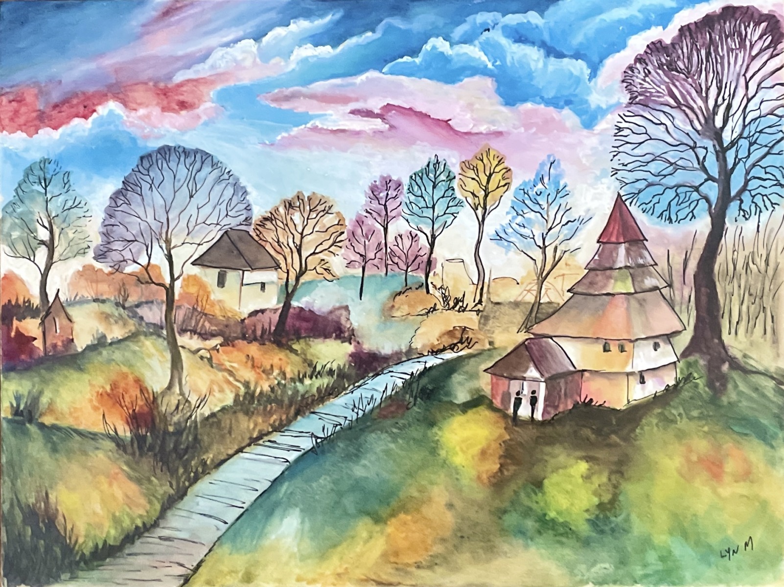 "PASTEL WORLD" ~ Original Mixed Media Painting by Lyn Mason - Image 3