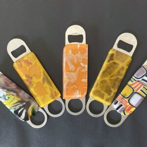 "BOTTLE OPENER" Kiln Fired Glass by Sylvia Free