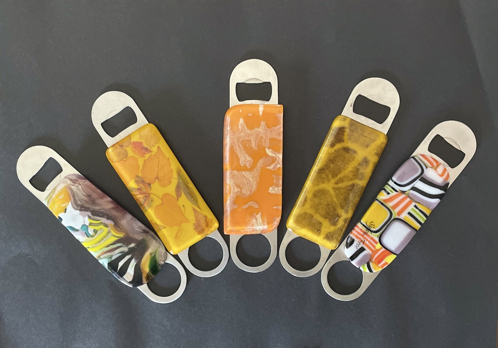"BOTTLE OPENER" Kiln Fired Glass by Sylvia Free