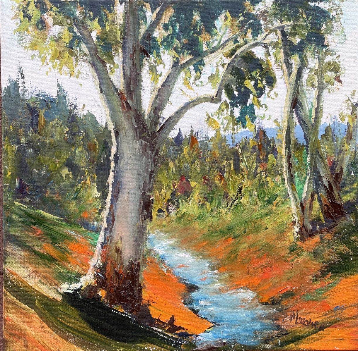"SUNNY STREAM" ~ Original Oil Painting by Noela Lowien - Image 2