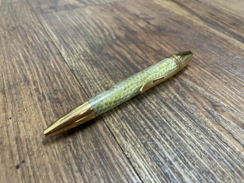 "GREEN ACRYLIC & SNAKE-SKIN PEN" ~ Hand crafted by Stephen Youngberry - Image 2