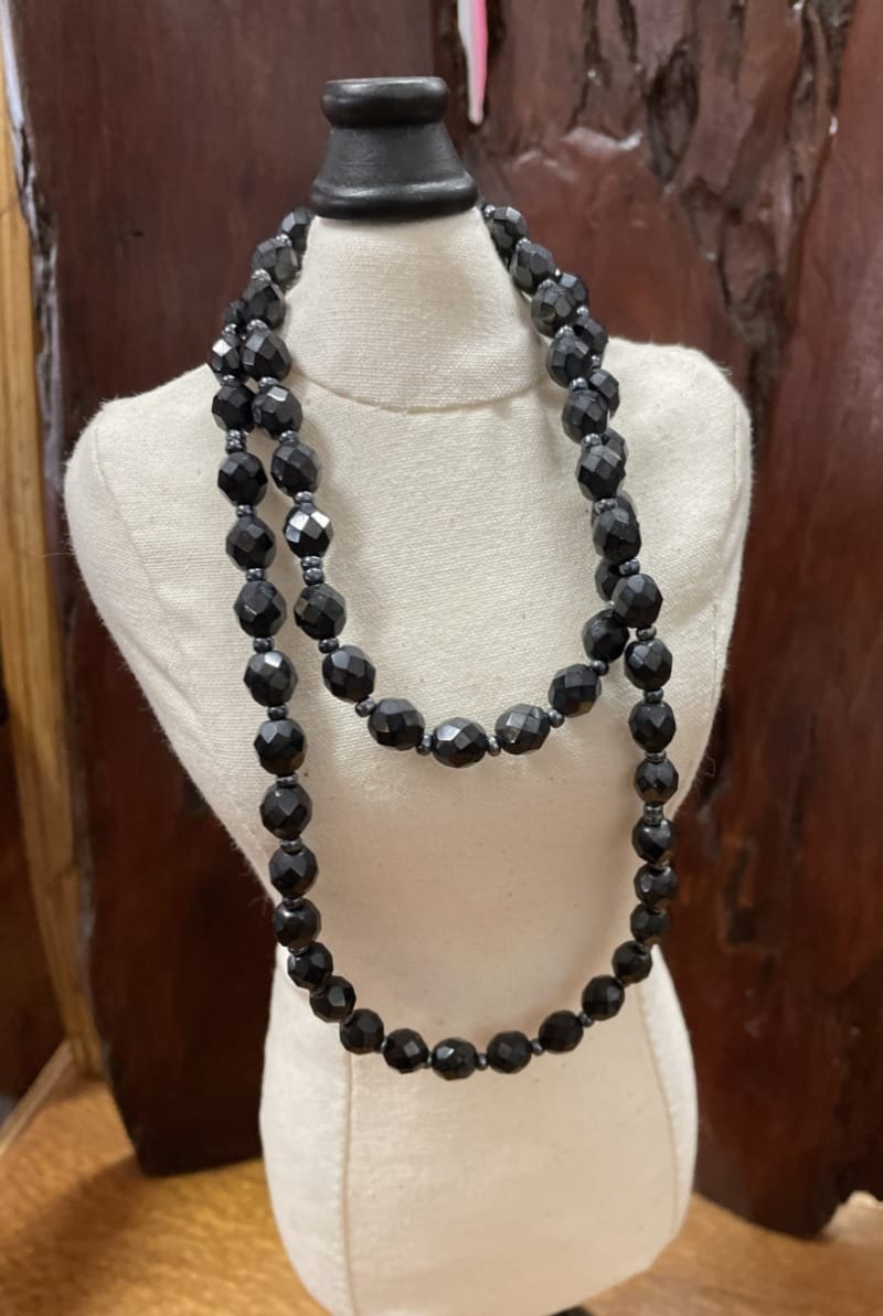 Black Onyx Necklace ~ Single Strand