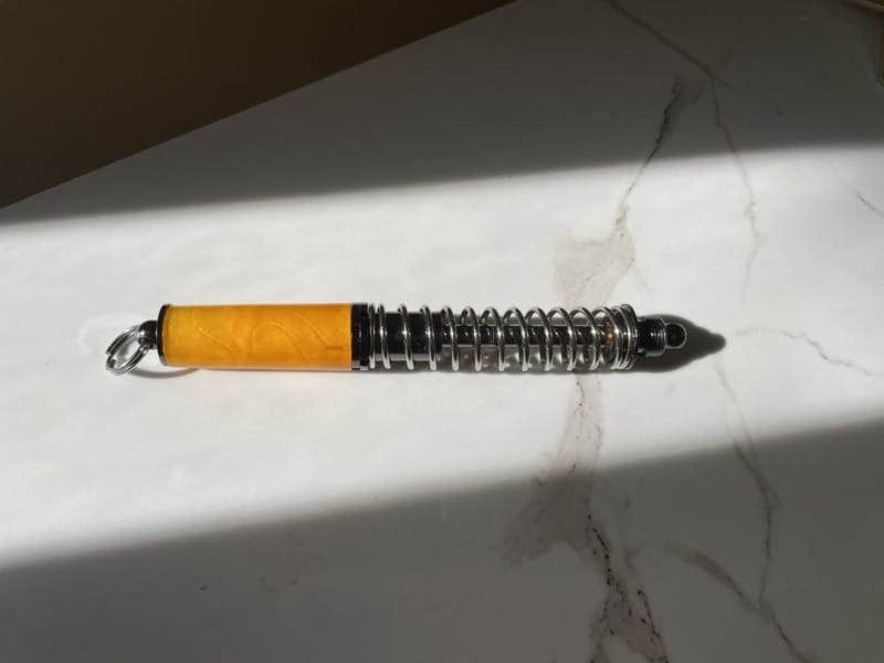 "YELLOW ACRYLIC SPRING PEN" ~ Hand Crafted by Stephen Youngberry