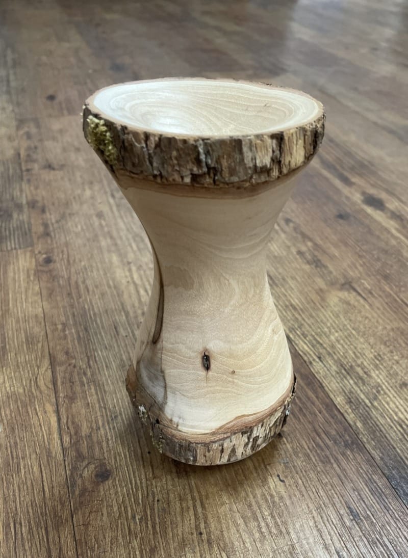 Hand Turned Vase in Camphor Laurel with Live Edge - Image 3