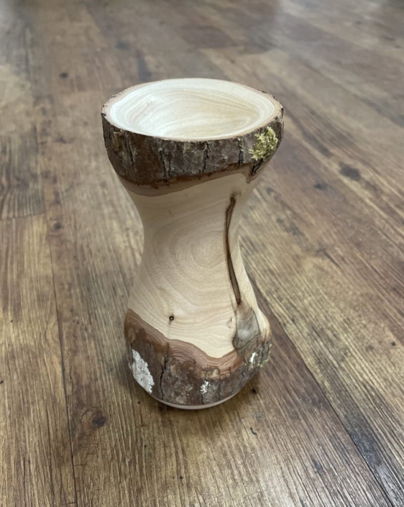 Hand Turned Vase in Camphor Laurel with Live Edge - Image 2