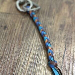 "PLAITED LEATHER KEYRING" ~ Multi Coloured by Wanita Stanley