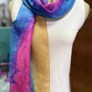 "PURE SILK SCARF - DESERT SUNSET" ~ Hand painted by Anne Grant