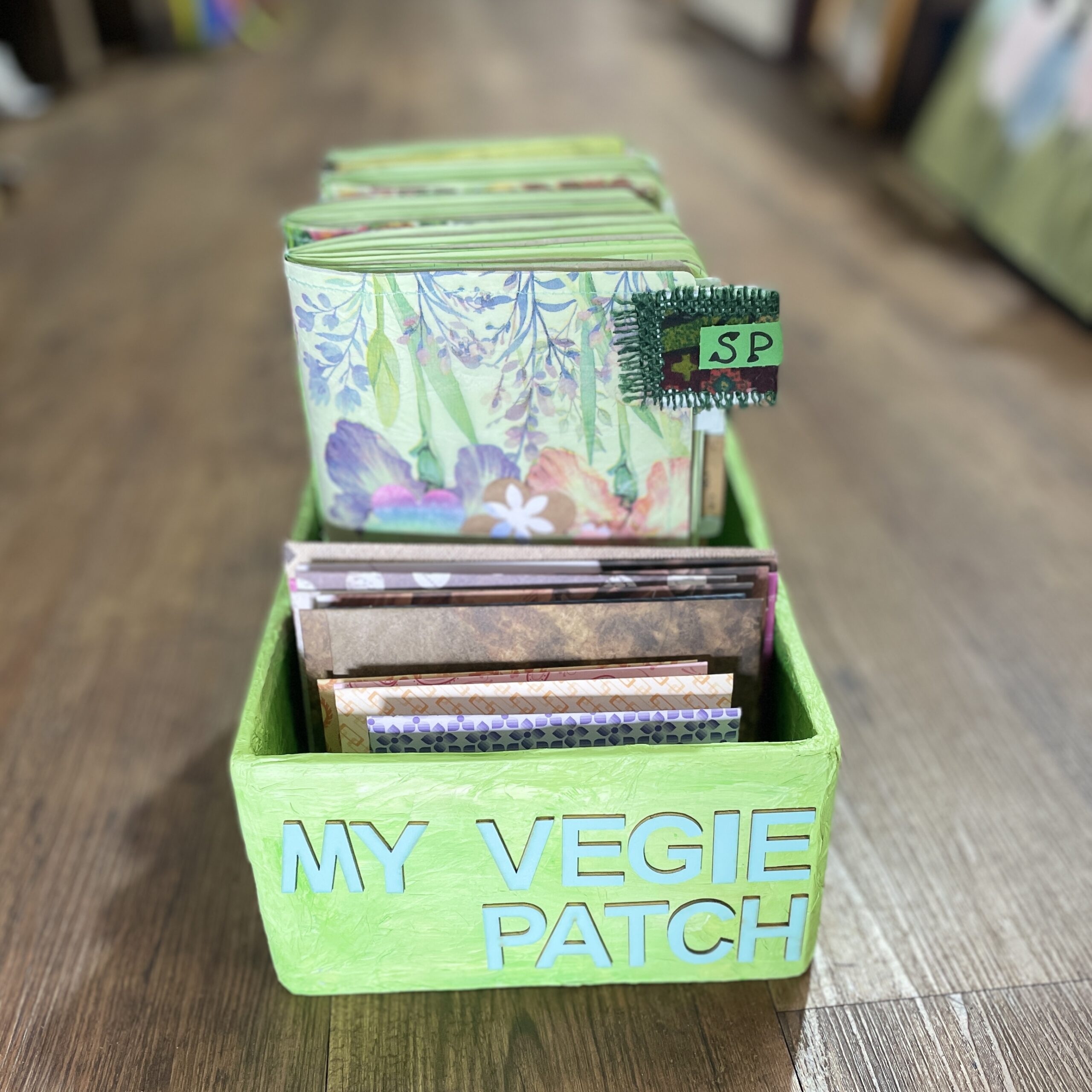 "MY VEGIE PATCH BOX" ~ Handmade Scrapbook Journals by Trudy Mudge - Image 2