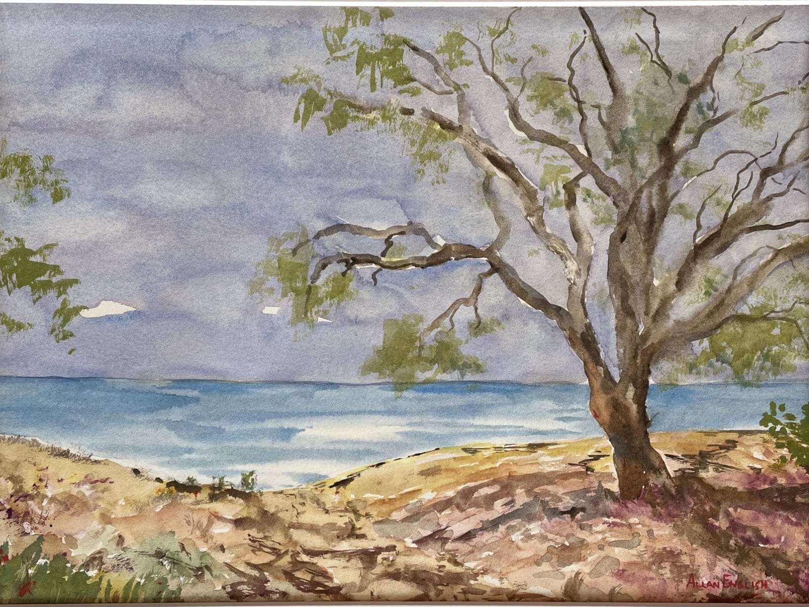 "WOODGATE BEACH" ~ Original Watercolour Painting by Allan English - Image 3