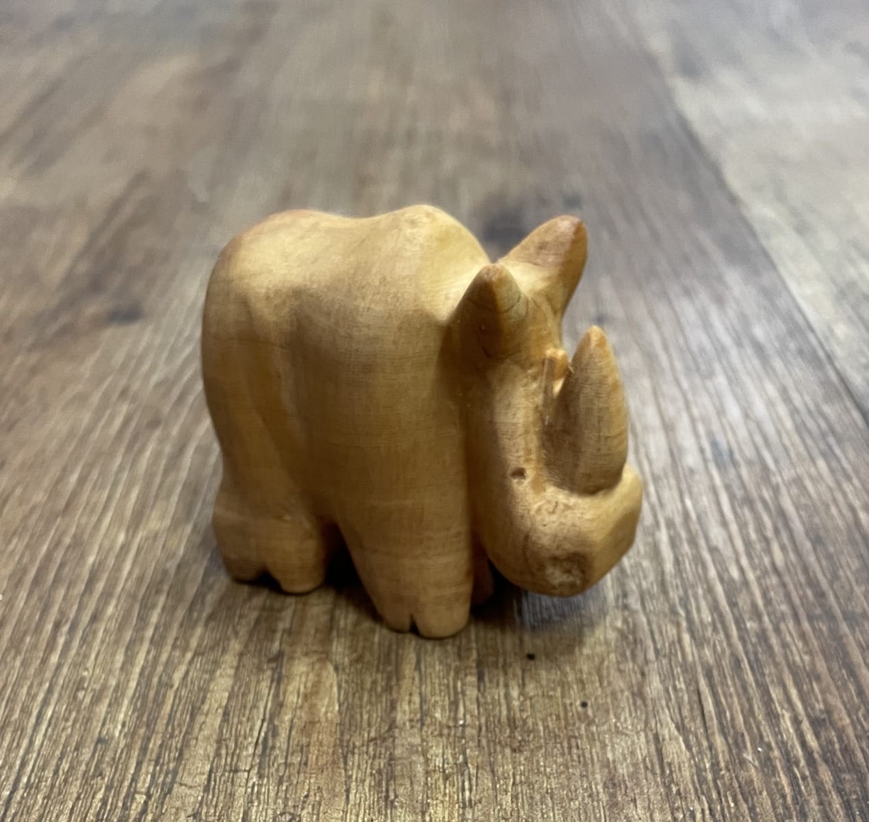 Hand Carved Rhinoceros in Huon Pine