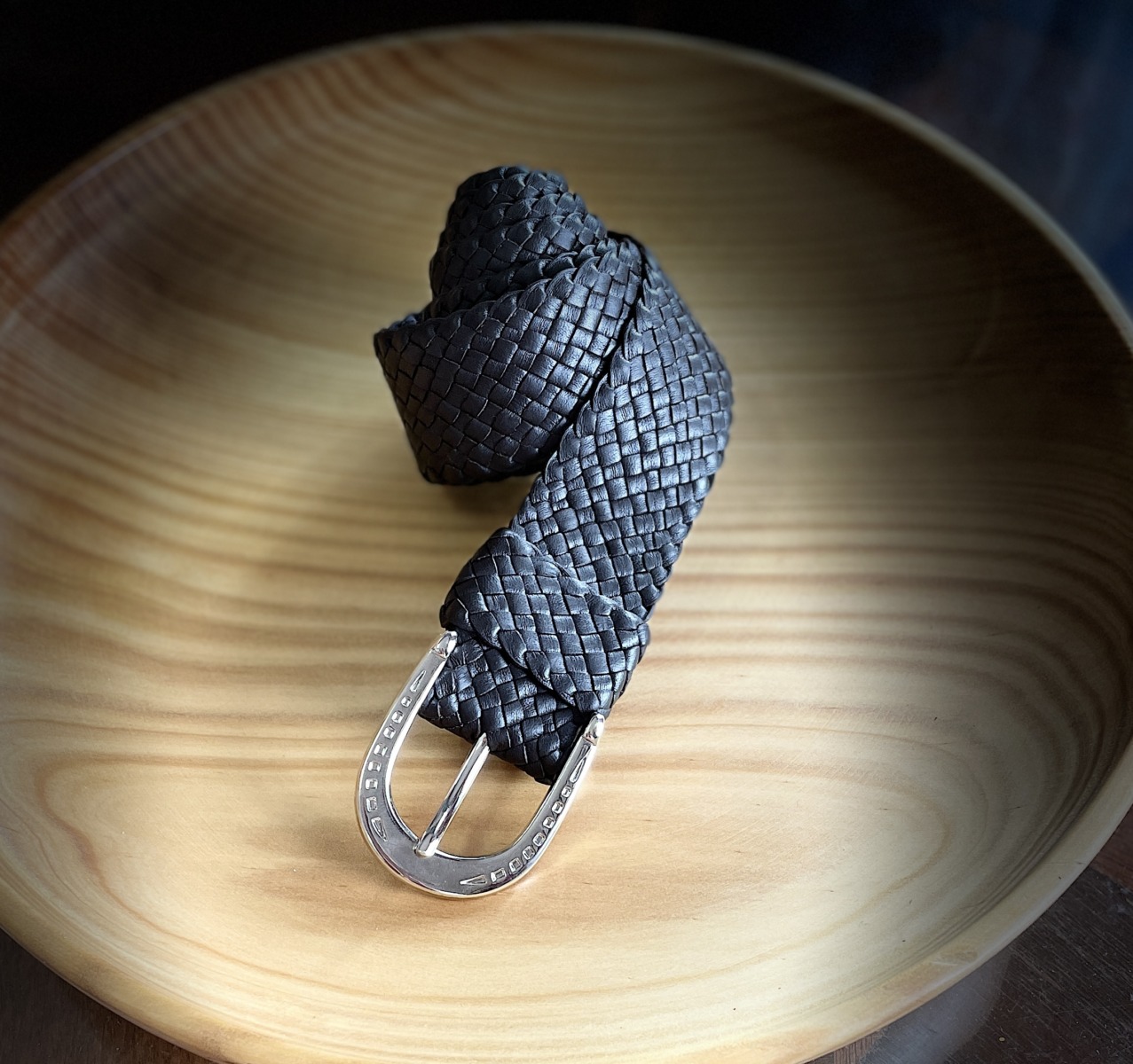 "PLAITED LEATHER BELT" ~ in Dark Brown by Wanita Stanley - Image 5